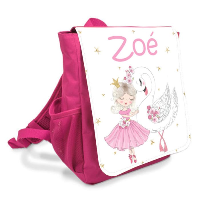 Sac à dos personnalisé enfant modèle danseuse et cygne