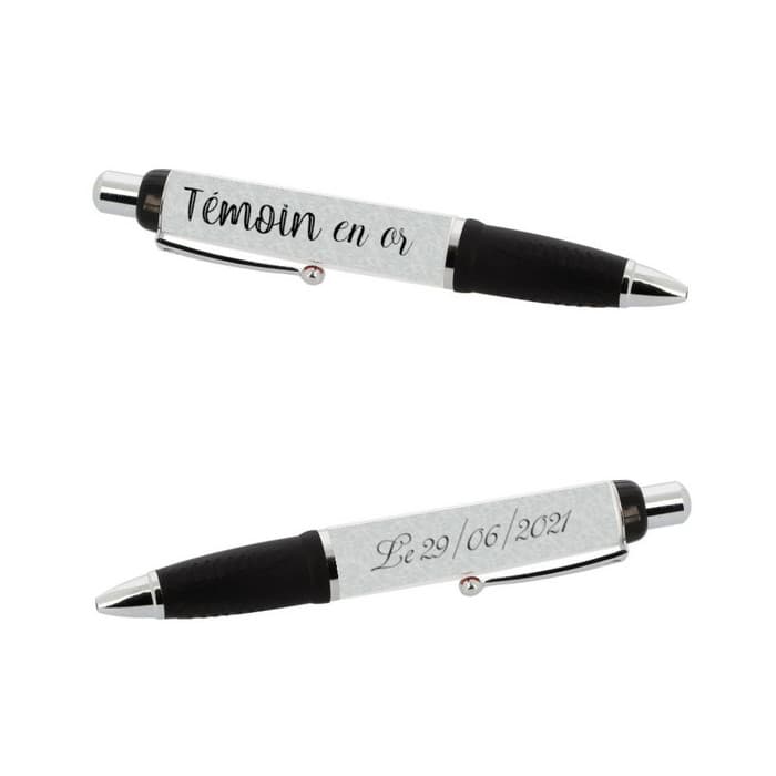 Stylo personnalisable témoin en or