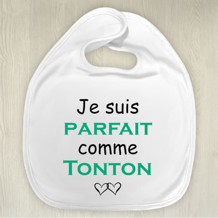 Bavoir personnalisable Je suis parfait comme