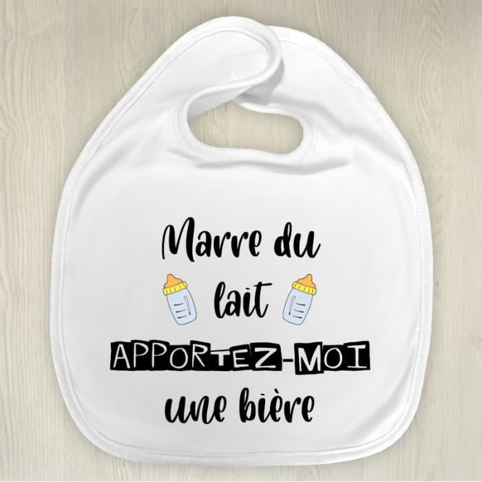 Bavoir personnalisé marre du lait