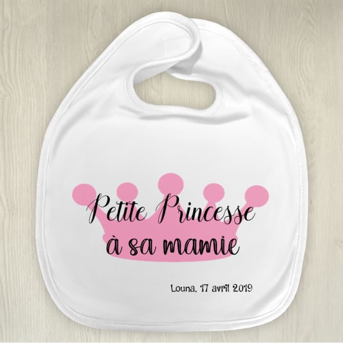 Bavoir personnalisable princesse