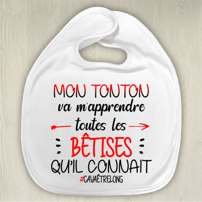 Bavoir bébé personnalisable toutes les bêtises