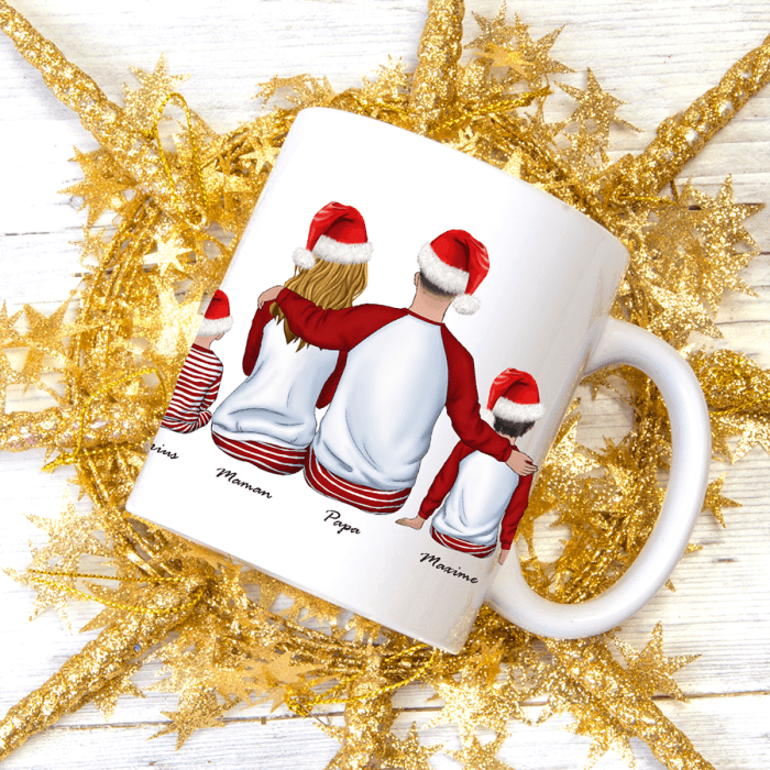 Mug Noël personnalisable modèle Famille