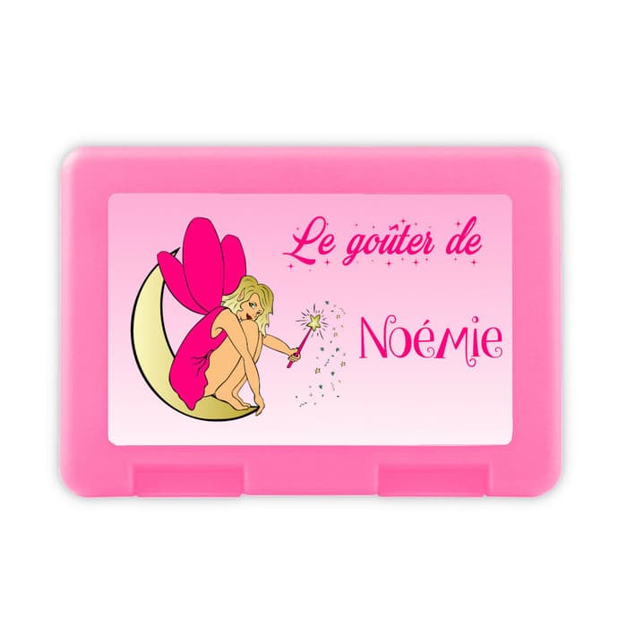 Boîte à goûter personnalisée fée