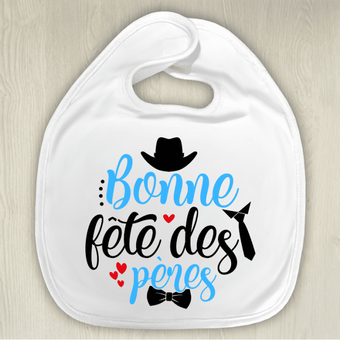 Bavoir personnalisé bonne fête des pères