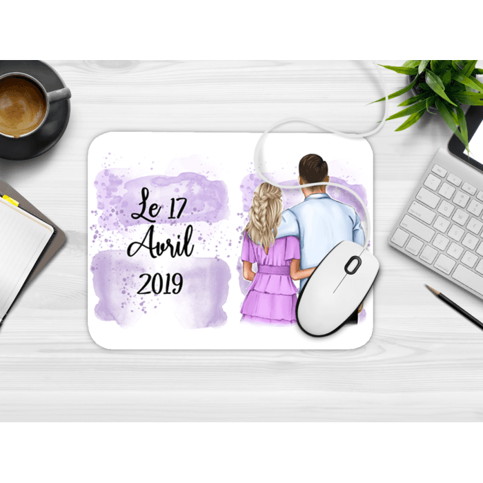 Tapis de souris personnalisable amoureux