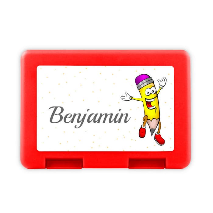 Boîte à goûter personnalisée modèle crayon