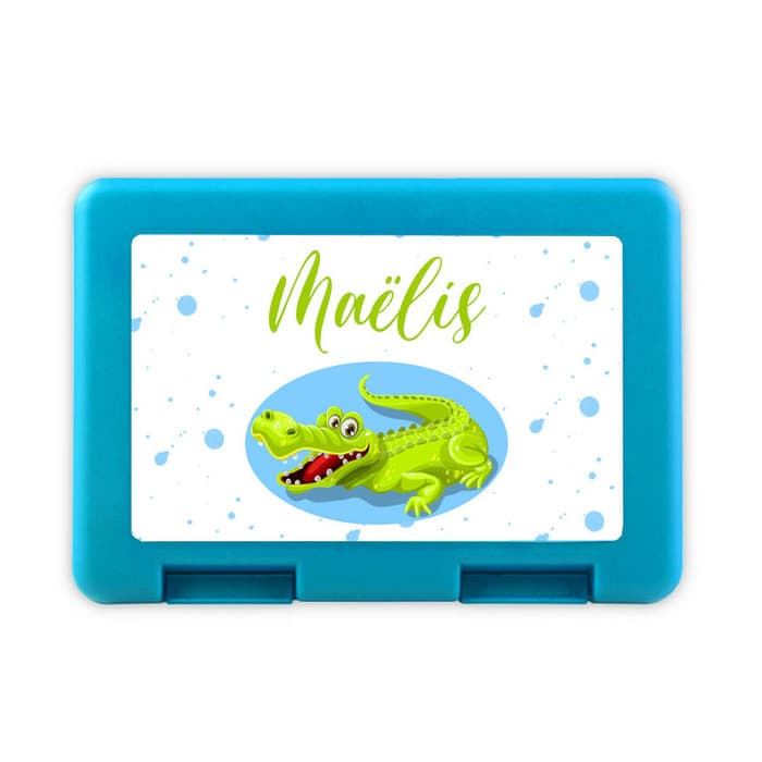 Boîte à goûter personnalisée crocodile