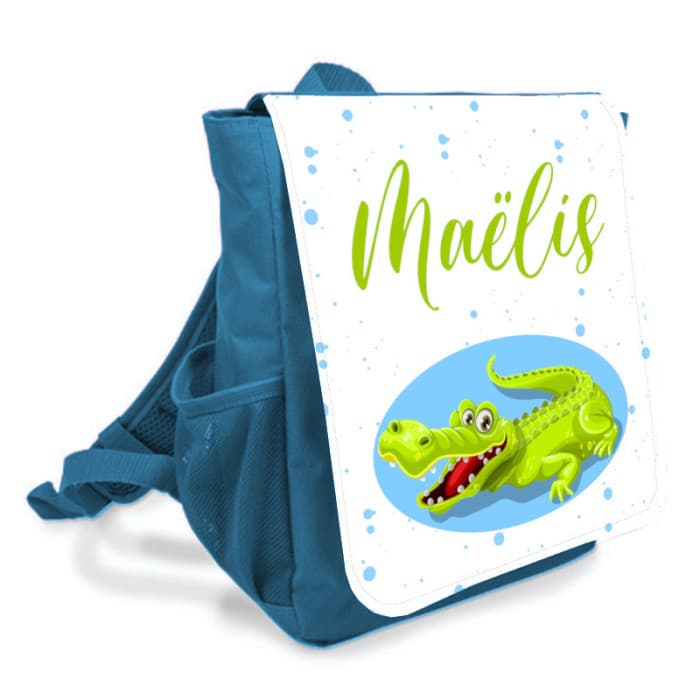 Sac à dos personnalisé enfant modèle crocodile