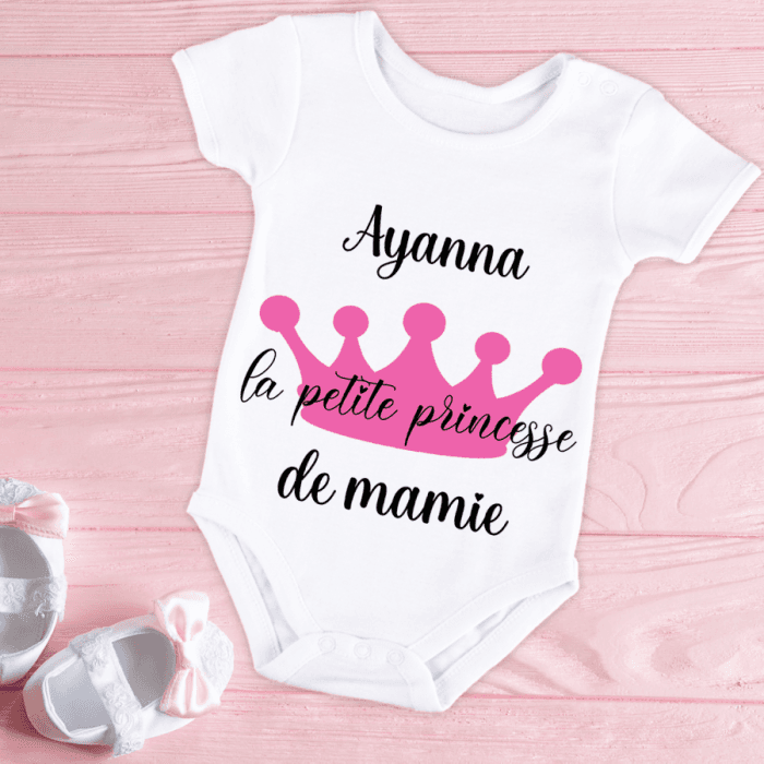 Body bébé ou tee-shirt personnalisable petite princesse