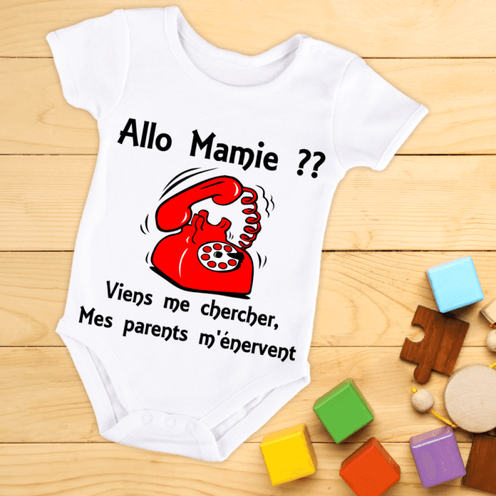 Body bébé ou tee-shirt personnalisable Allo
