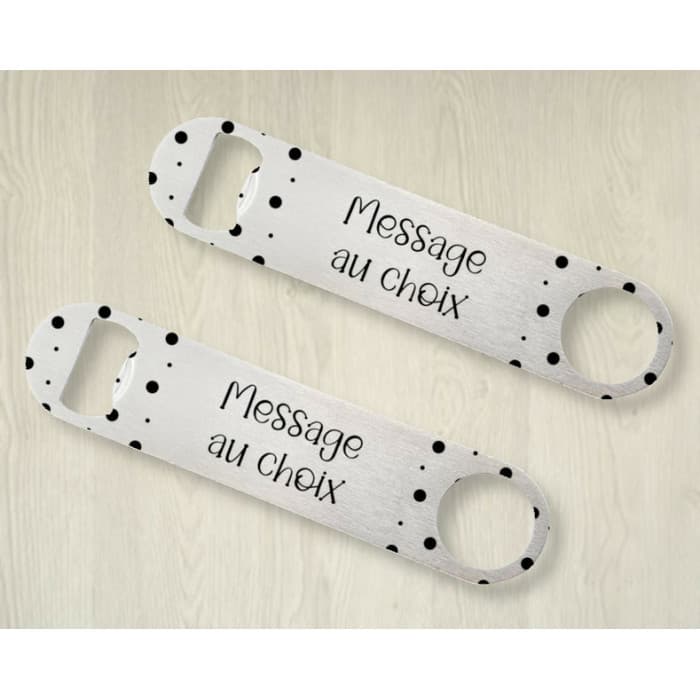 Décapsuleur en inox personnalisable avec un message