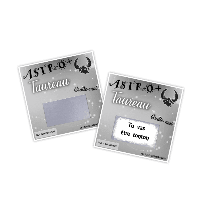 Carte à gratter ASTRO+ personnalisée – Annonce grossesse ou événement unique