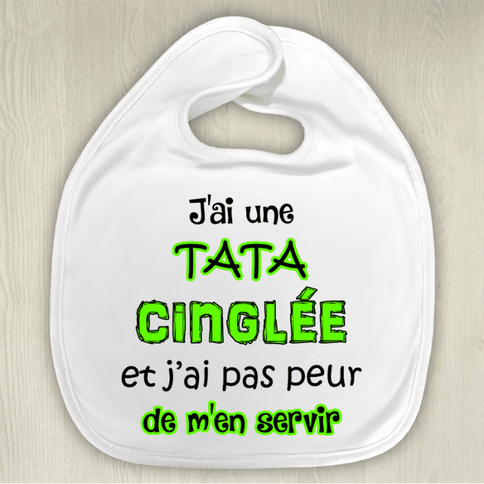Bavoir bébé personnalisable cinglée