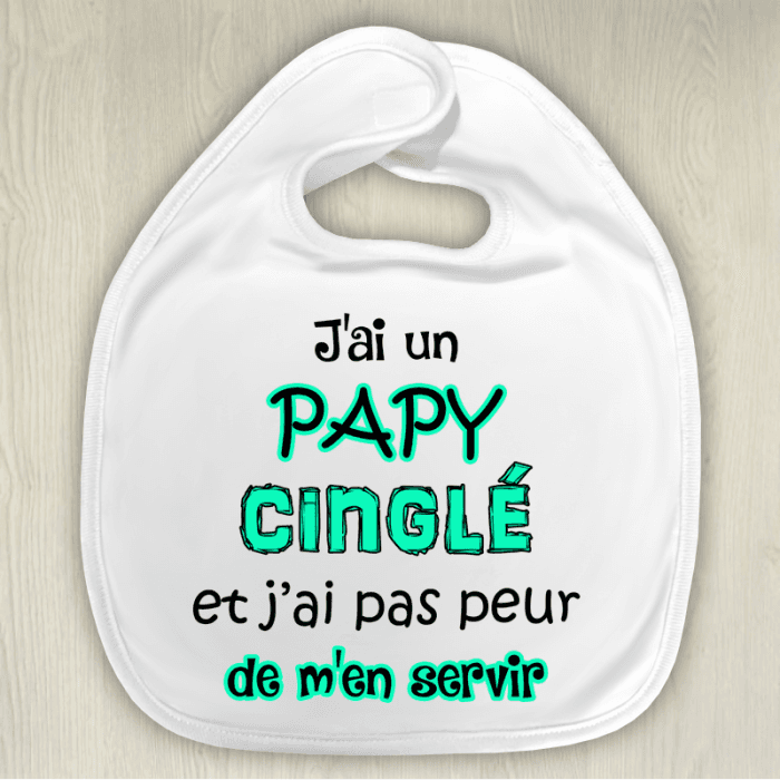 Bavoir bébé personnalisable cinglé