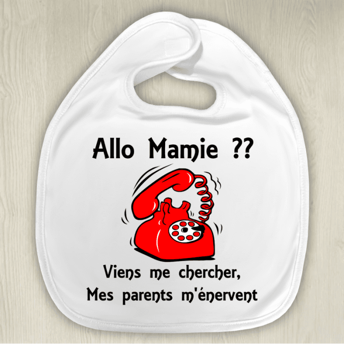 Bavoir bébé personnalisable Allo