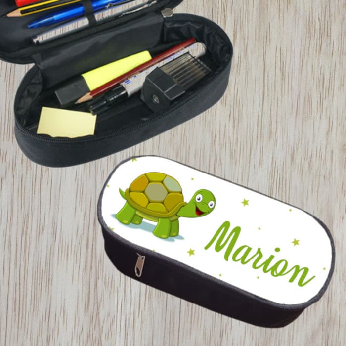 Trousse à crayons personnalisable modèle tortue