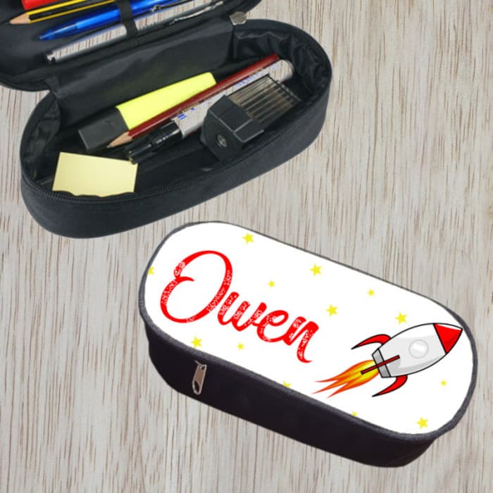 Trousse à crayons personnalisable modèle fusée