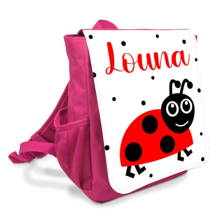 Sac à dos personnalisé enfant modèle coccinelle