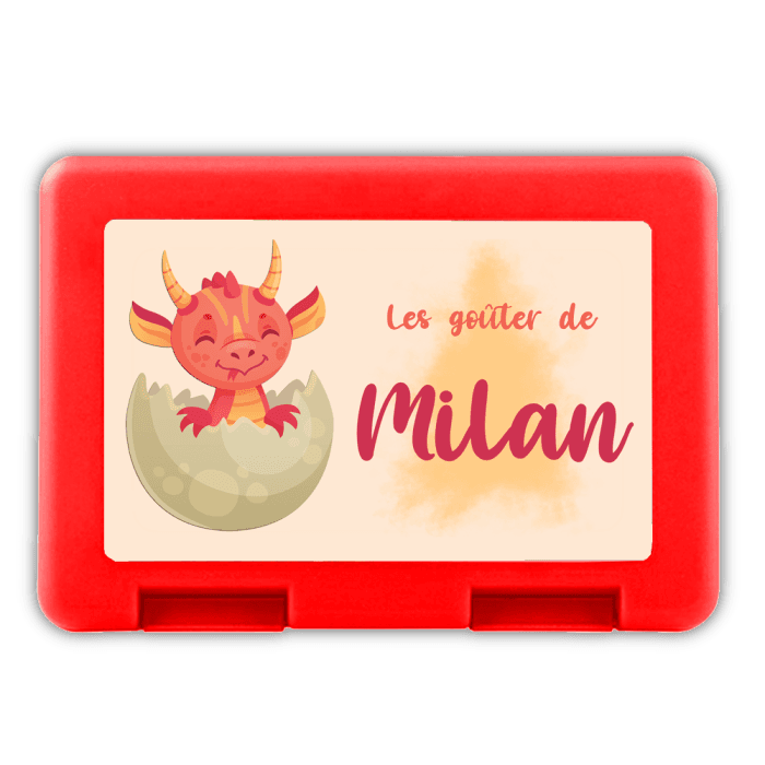 Boîte à goûter personnalisée modèle dragon