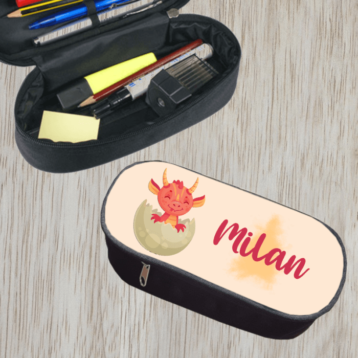Trousse à crayons personnalisable modèle dragon