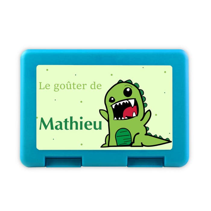 Boîte à goûter personnalisée dinosaure