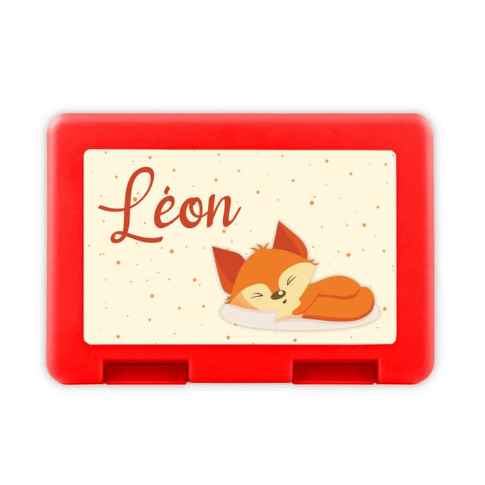 Boîte à goûter personnalisée renard