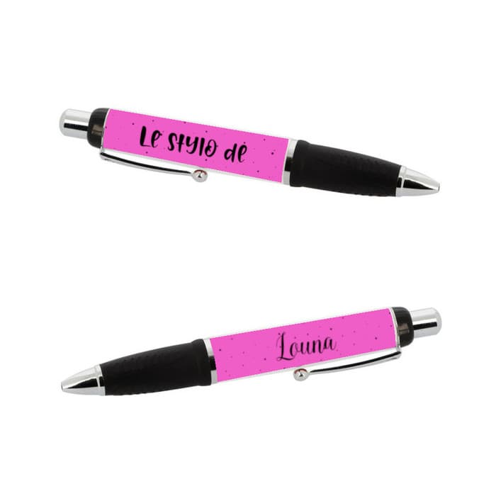Stylo personnalisé avec prénom rose