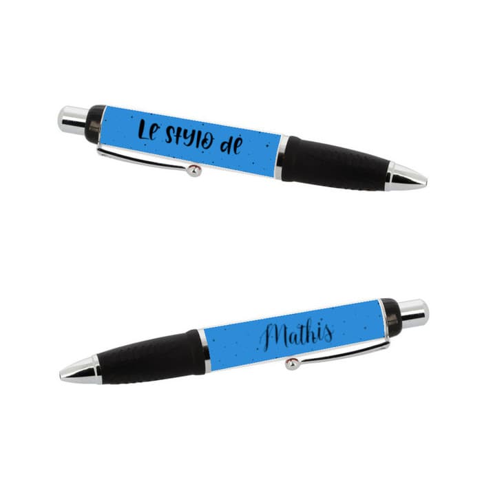 Stylo personnalisé avec prénom bleu