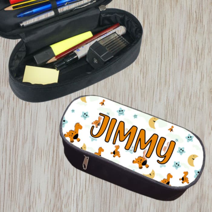 Trousse à crayons personnalisable modèle dinosaures