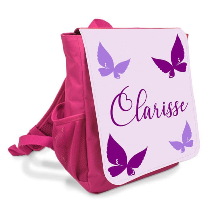 Sac à dos enfant personnalisé modèle papillons