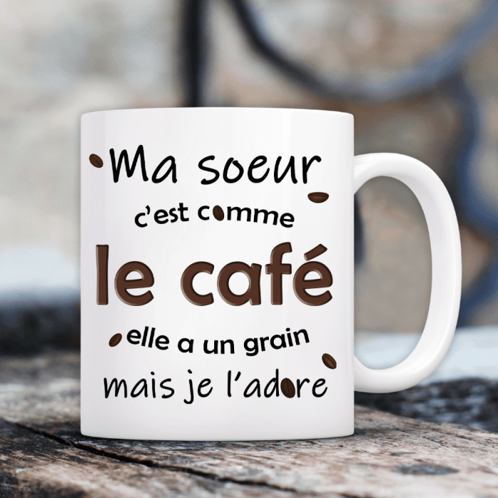 Mug personnalisable comme le café