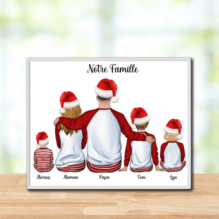 Affiche Noël personnalisable modèle Famille