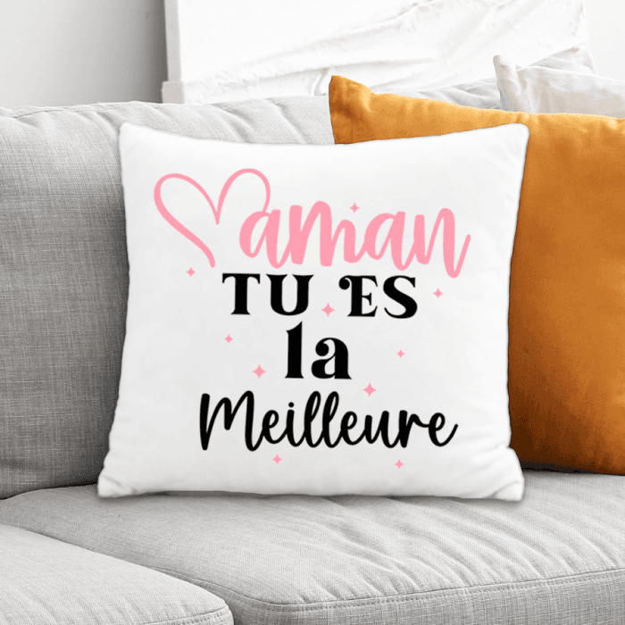 Coussin personnalisé meilleure maman