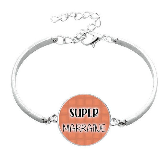 Bracelet personnalisé super marraine