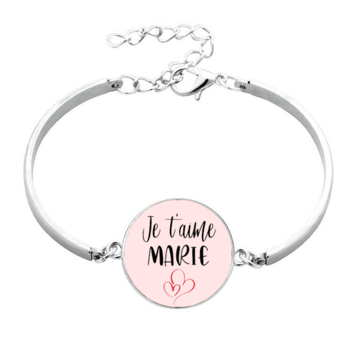 Bracelet déclaration d'amour personnalisable avec un prénom