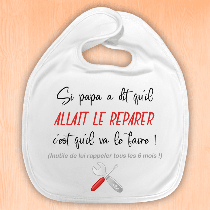 Bavoir personnalisé Si papa a dit