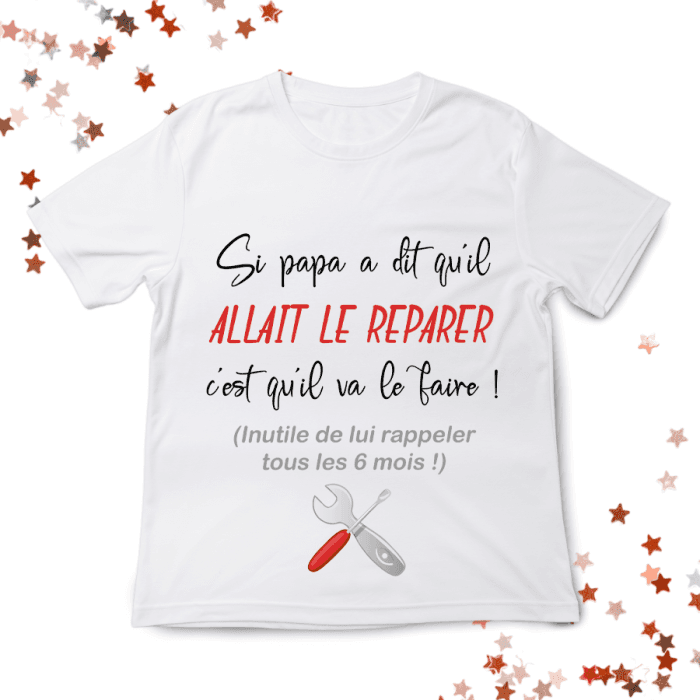 Body bébé ou tee-shirt personnalisé Si papa a dit