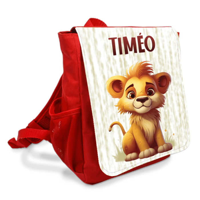 Sac à dos personnalisé enfant modèle Lion