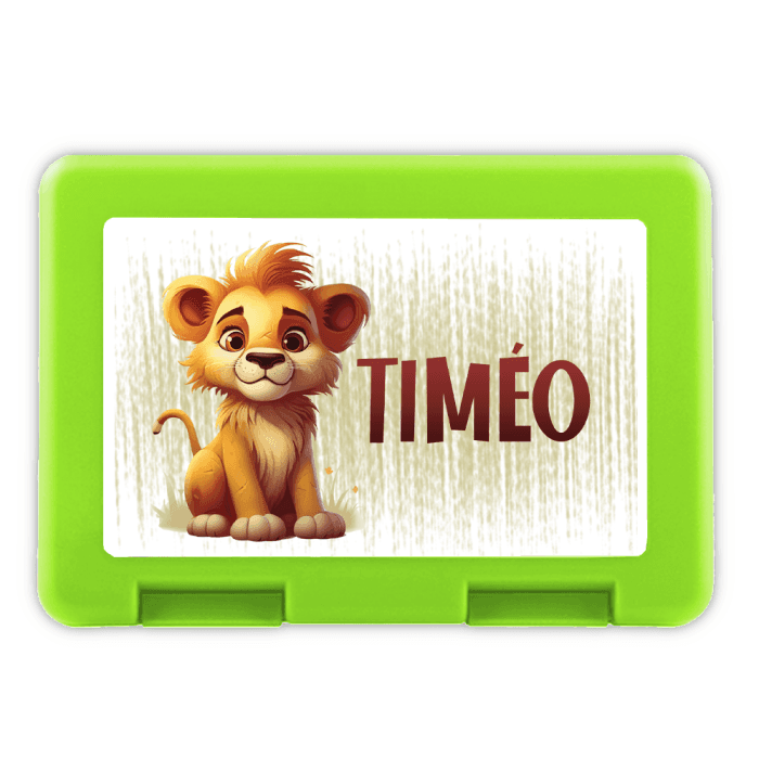 Boîte à goûter personnalisée modèle lion