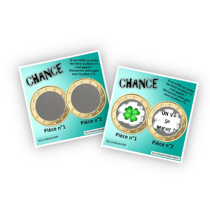 Carte à gratter personnalisée turquoise – Annonce ou cadeau original