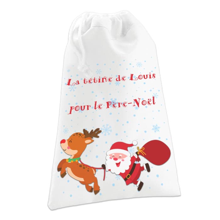 Sac à tétine personnalisé modèle père-noël