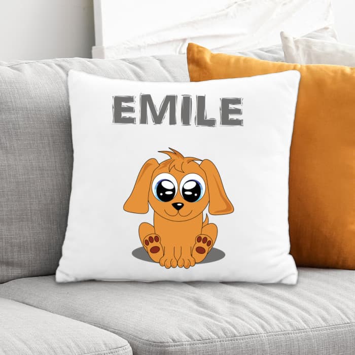 Coussin enfant personnalisé chien
