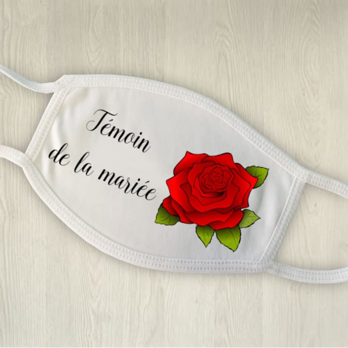 Masque de protection personnalisé pour témoin ou demoiselle d'honneur