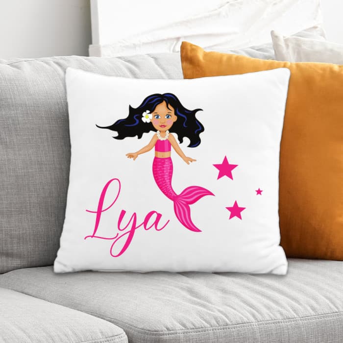 Coussin enfant personnalisé sirène