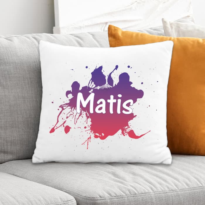 Coussin enfant personnalisé splash