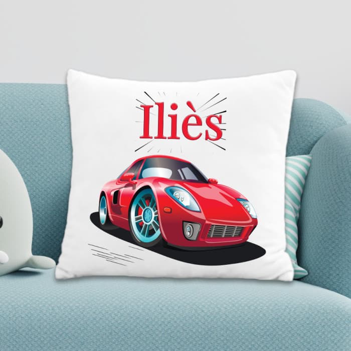 Coussin enfant personnalisé voiture