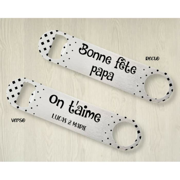 Décapsuleur en inox personnalisable pour la fête des pères