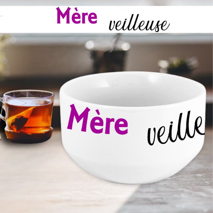 Bol personnalisé Mère veilleuse