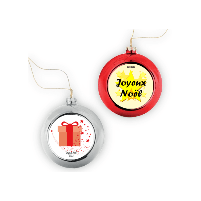 Boule sapin de Noël personnalisable logo ou message